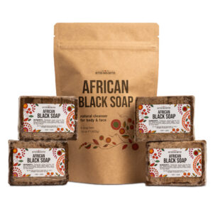 authentic african black soap 4 pack of soap bars