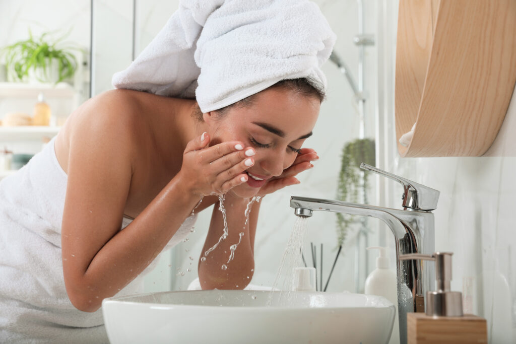 face washing for skincare routine in summer